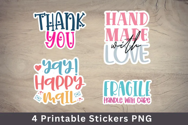 small business packaging stickers PNG file