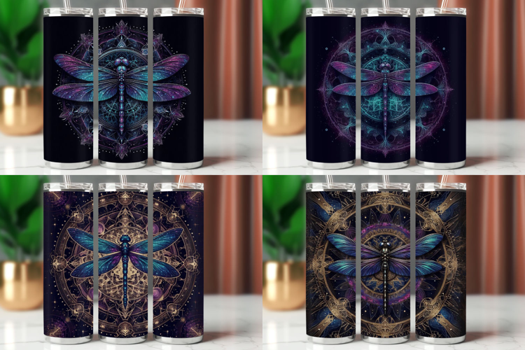 Tumbler Wrap 20 oz - cosmic dragonfly