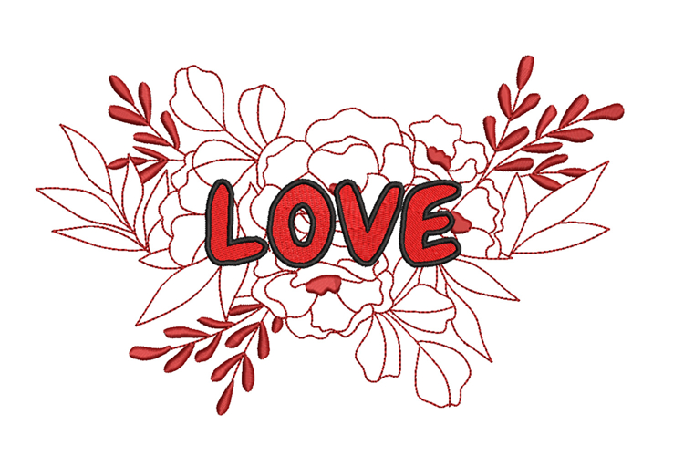 Love, Valentine Machine Embroidery File