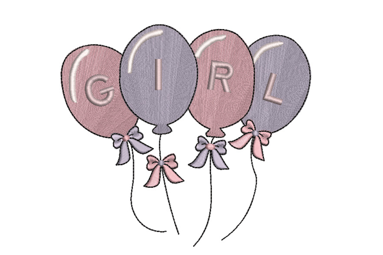 Its a Girl Machine Embroidery Design