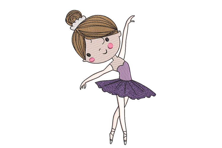 Ballerina Machine Embroidery Design