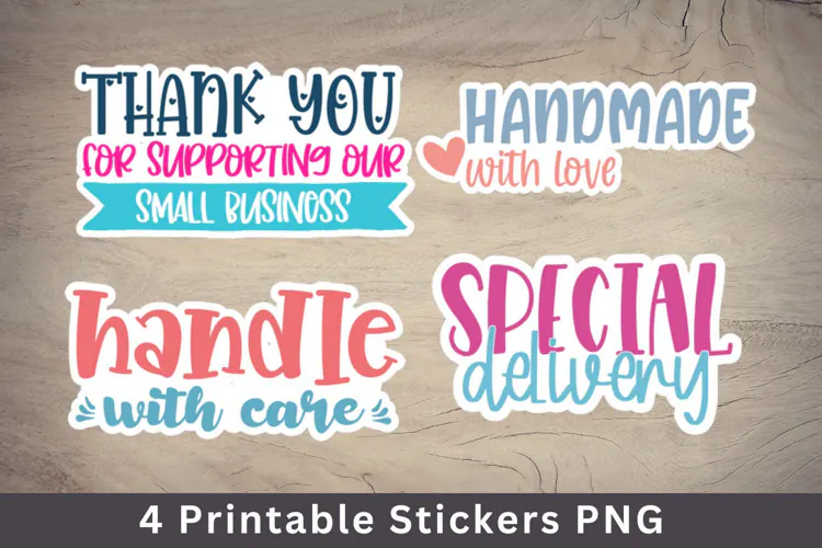 small business packaging stickers PNG file