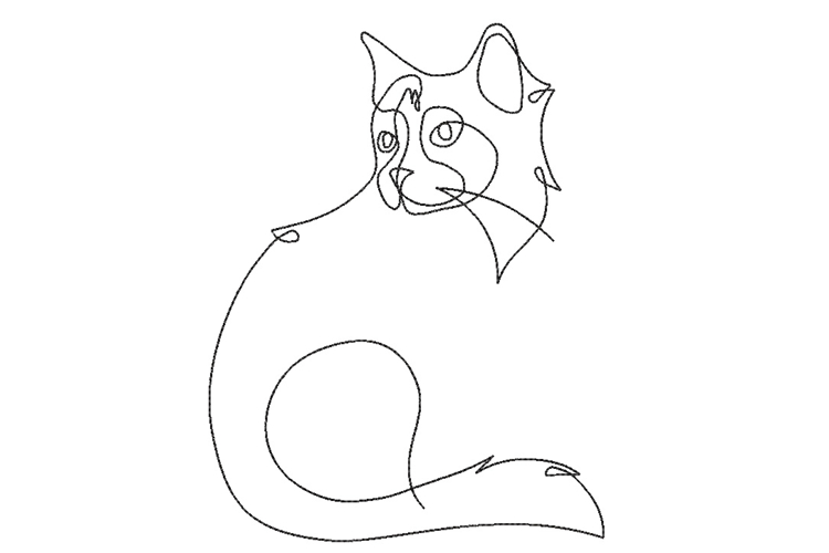 Cat Machine Embroidery Design