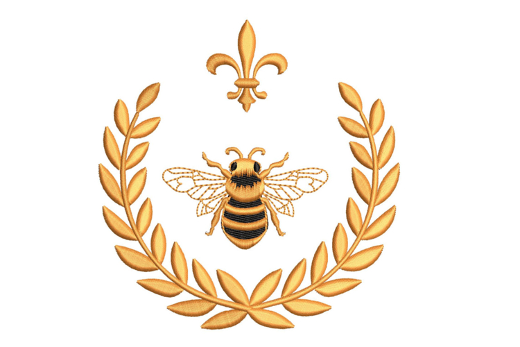 Royal Bee Machine Embroidery Design