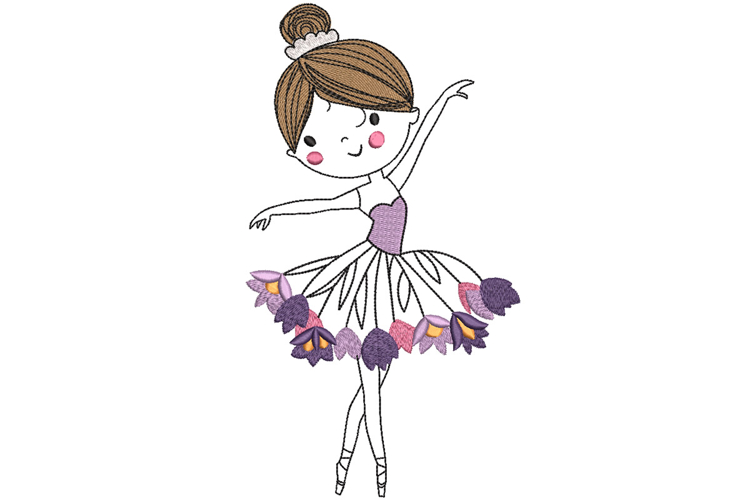 Little Ballerina Machine Embroidery Design