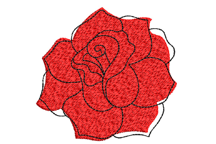 Red Rose, Machine Embroidery File