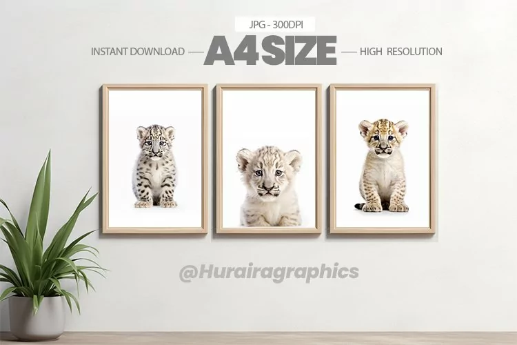 Safari Animal Wall Art - 03 Variations
