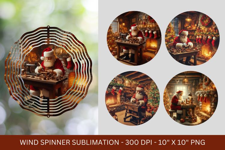 wind spinner - christmas santa claus