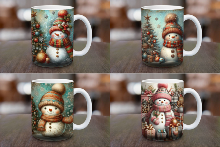 Mug Wrap Sublimation - christmas snowman