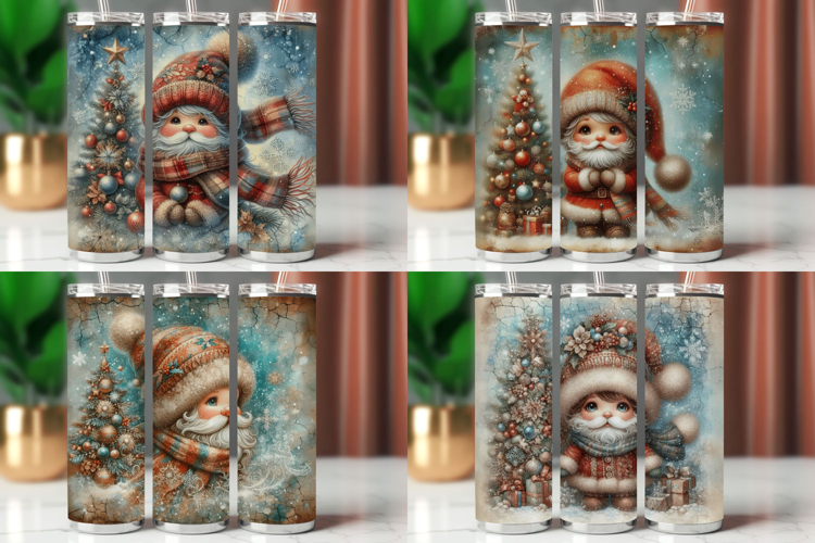 Tumbler Wrap 20 oz - baby santa claus