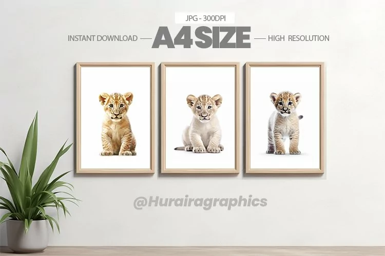 Safari Animal Wall Art - 03 Variations