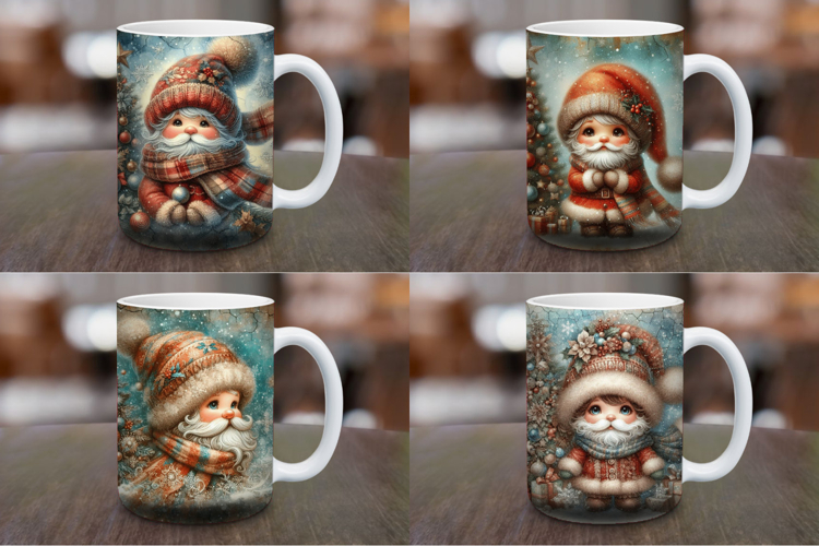 Mug Wrap Sublimation - baby santa claus