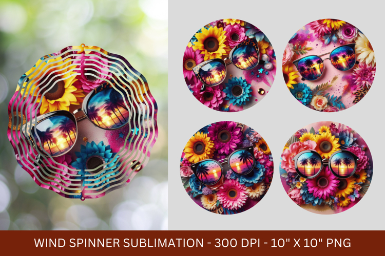 wind spinner - floral sunglasses