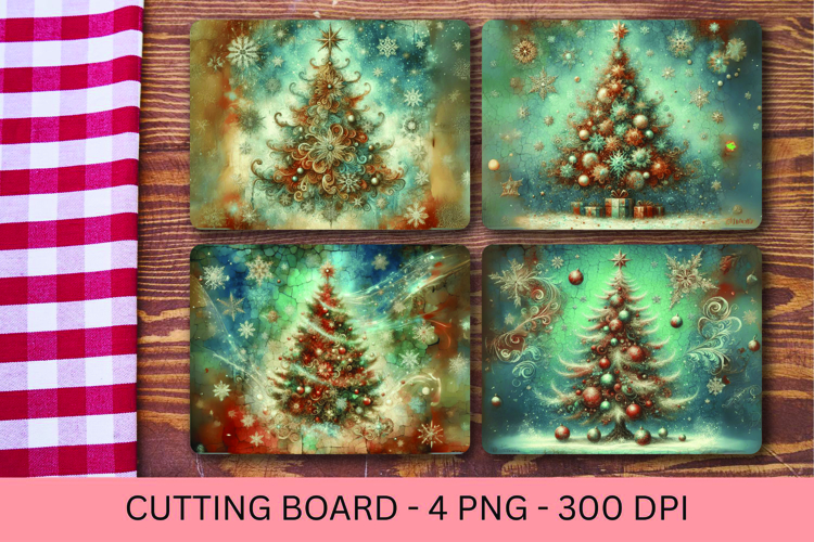 kitchen cutting board - vintage christmas tree