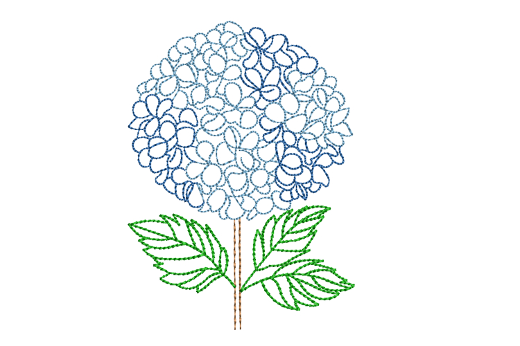 Hydrangea Machine Embroidery Design