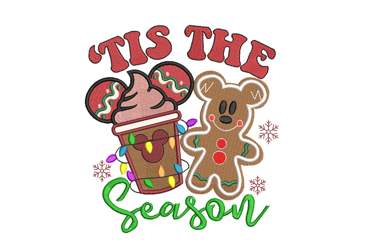 Gingerbread Cookie Winter Christmas Embroidery