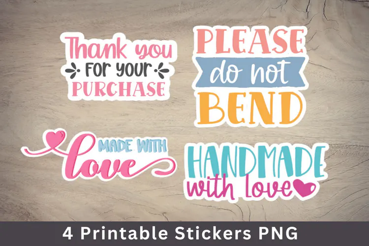 small business packaging stickers PNG file