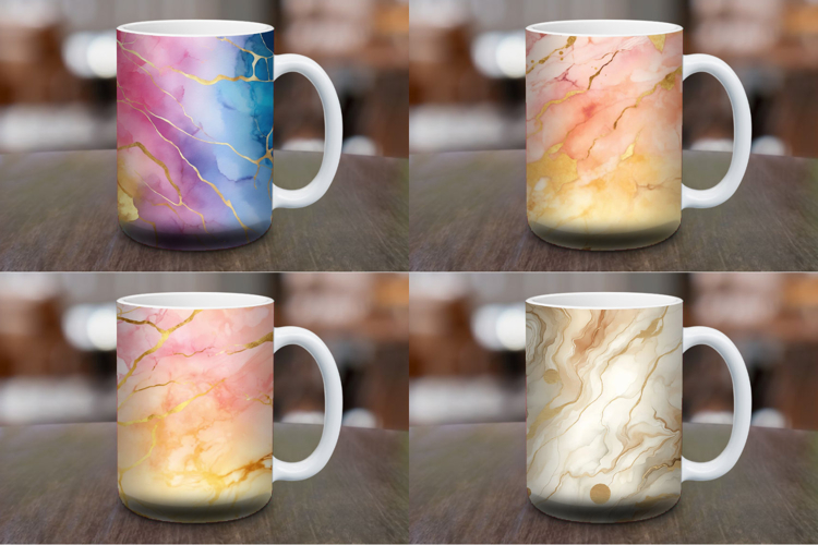 Mug Wrap Sublimation - marble texture