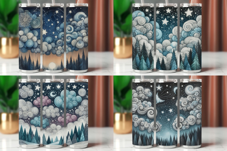 Tumbler Wrap 20 oz - boho forest