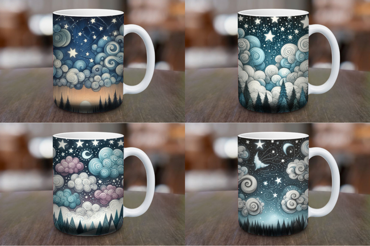 Mug Wrap Sublimation - boho forest