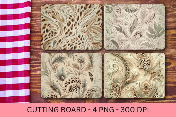 kitchen cutting board - leopard skin texture