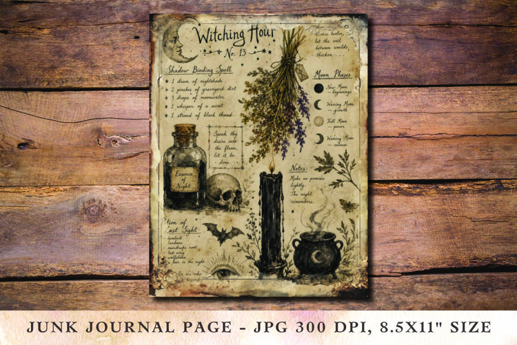 Junk Journal Pages - halloween potion