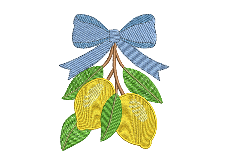 Lemon Machine Embroidery Design