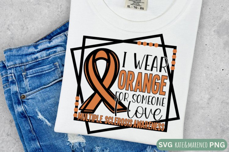 thumbnail image 2 of Custom Multiple Sclerosis Awareness Ribbon Orange Leather Bracelet, Silver Plated 2 of 5
