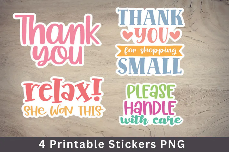 small business packaging stickers PNG file