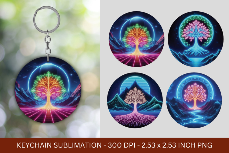 keychain sublimation - tree of life