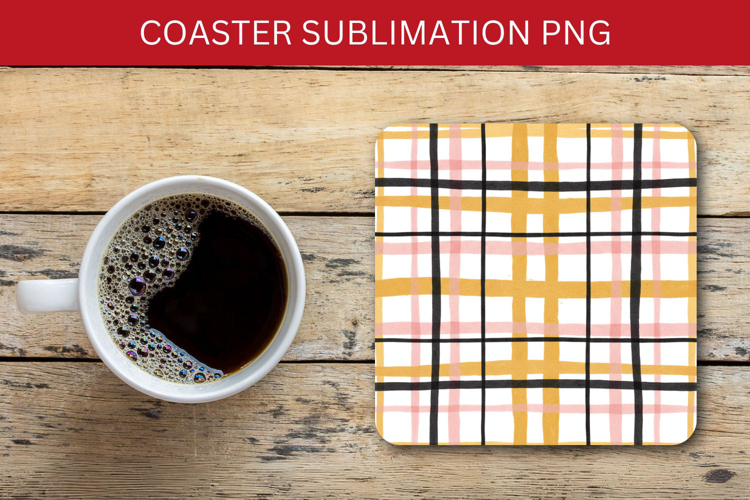 square coaster seamless pattern - plaid