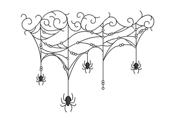 Halloween Spider Web, Machine Embroidery Design.