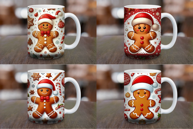 Mug Wrap Sublimation - gingerbread man