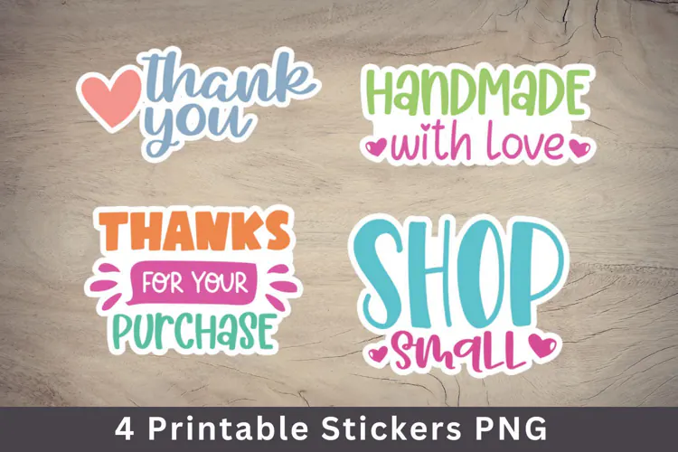 small business packaging stickers PNG file