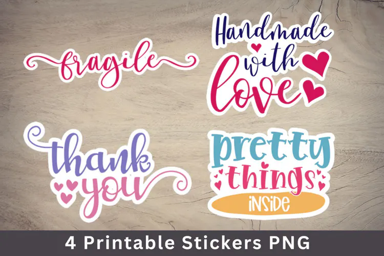small business packaging stickers PNG file