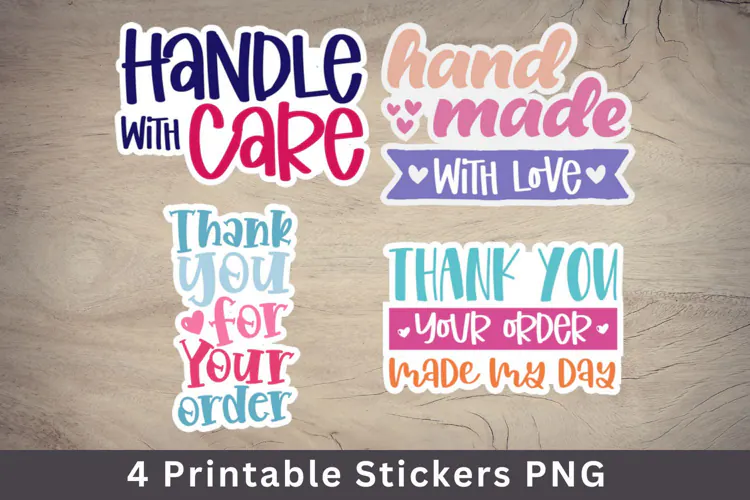 small business packaging stickers PNG file