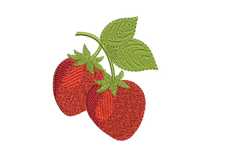 Strawberry Embroidery Design