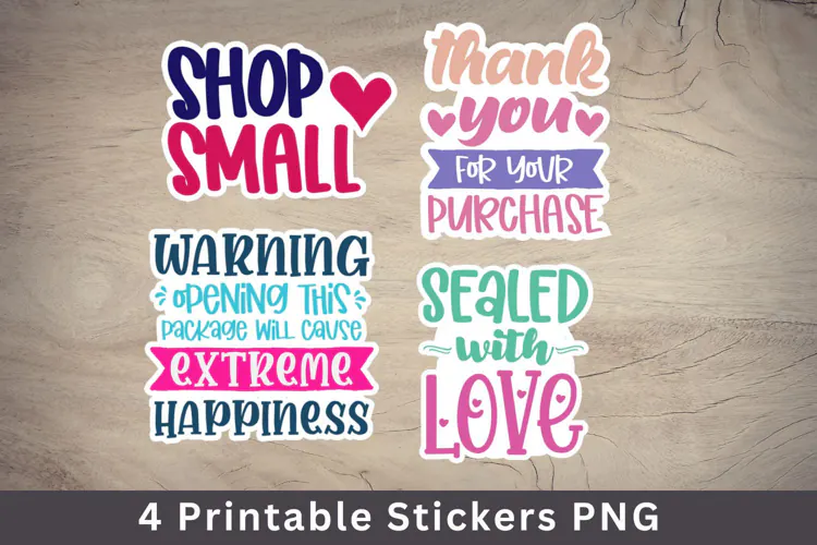 small business packaging stickers PNG file