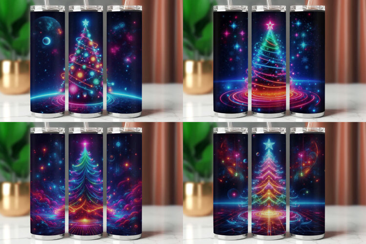 Tumbler Wrap 20 oz - christmas tree example image 1