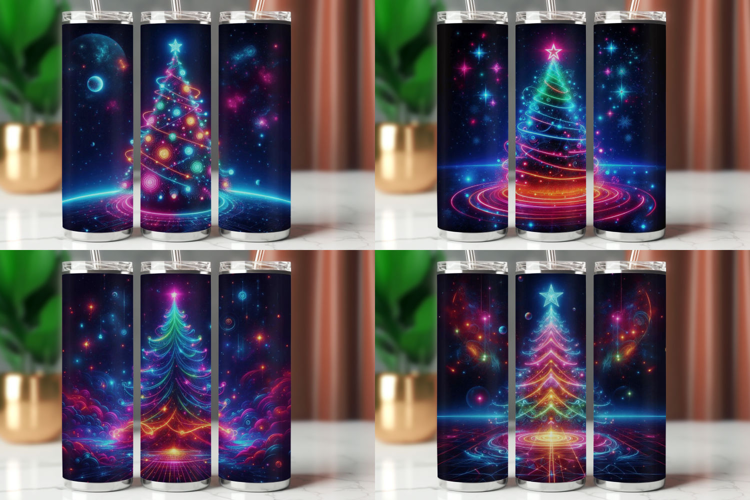 Tumbler Wrap 20 oz - christmas tree
