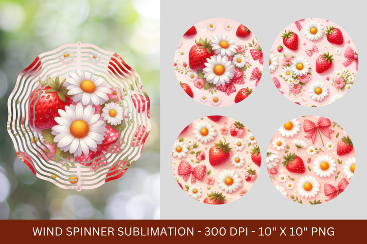 wind spinner - daisy strawberry