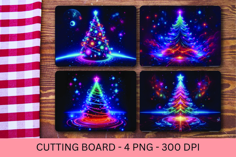 kitchen cutting board - cosmic christmas tree