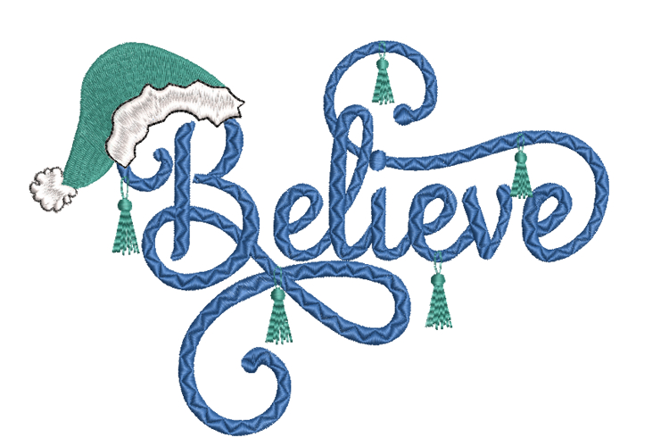 Believe in Christmas Machine Embroidery File.