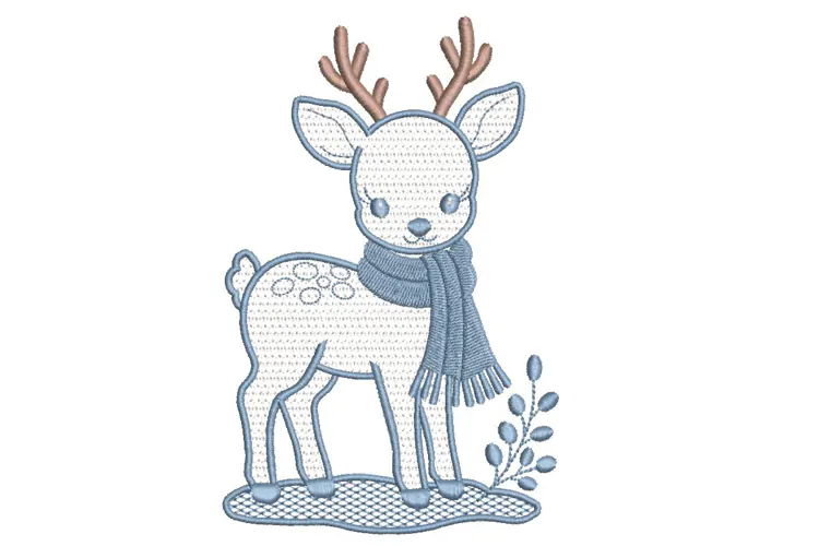 Reindeer Xmas Embroidery design