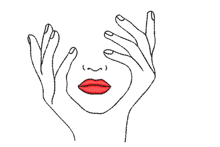 Woman Machine Embroidery Design