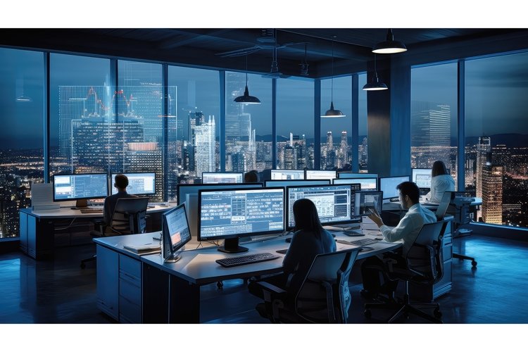 startups technology business background ai generated