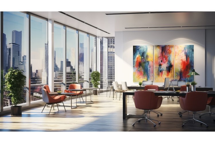 modern interior business background ai generated