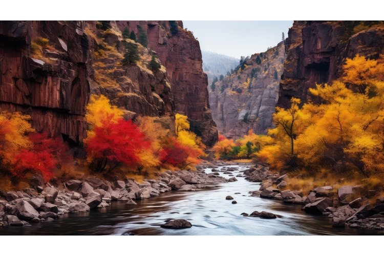 formation gorge canyon landscape ai generated