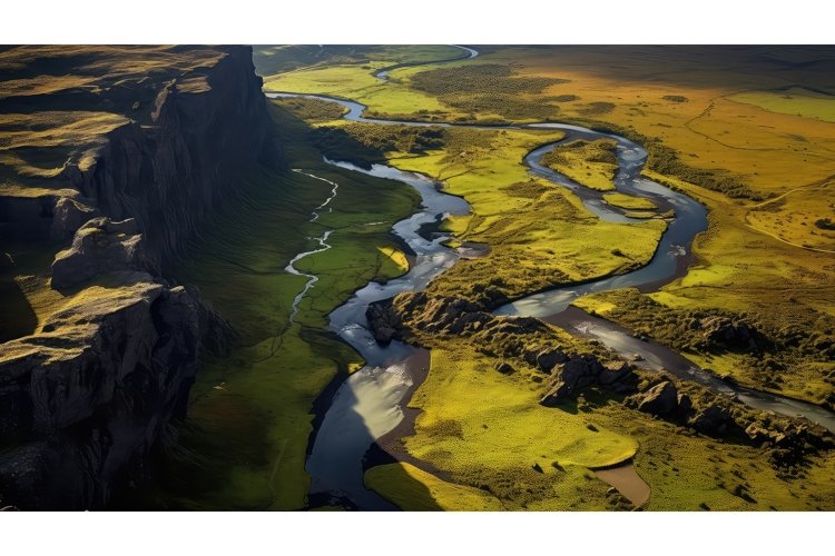 scenic basalt plateau landscape ai generated