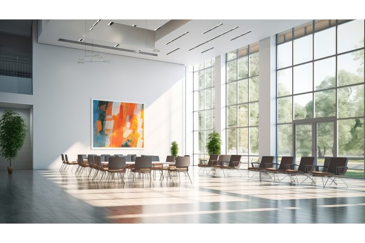 meeting hall business background ai generated example image 1